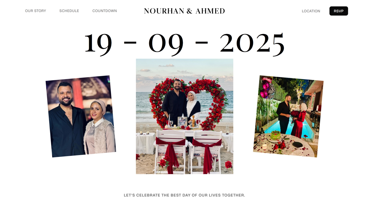Ahmed & Nourhan โ Wedding RSVP Website ๐โจ project showcase 1